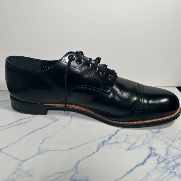 Stacy Adams Men\'s Black Leather Lace Up Oxford Derby Dress Shoes Size 14 EE main image 10